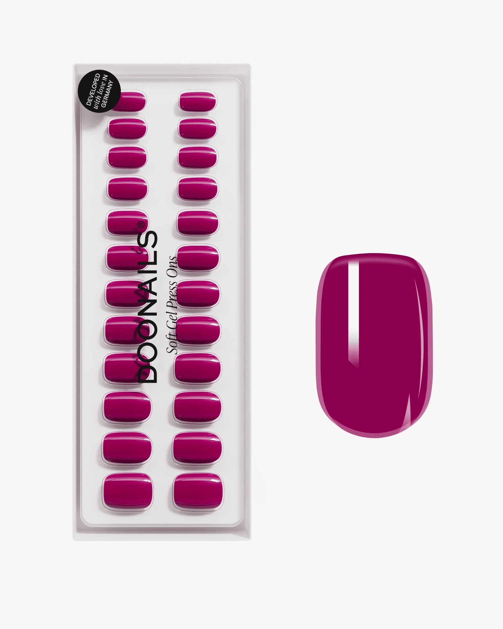 Acai Berry Corte Quadrate Press Ons in Soft Gel