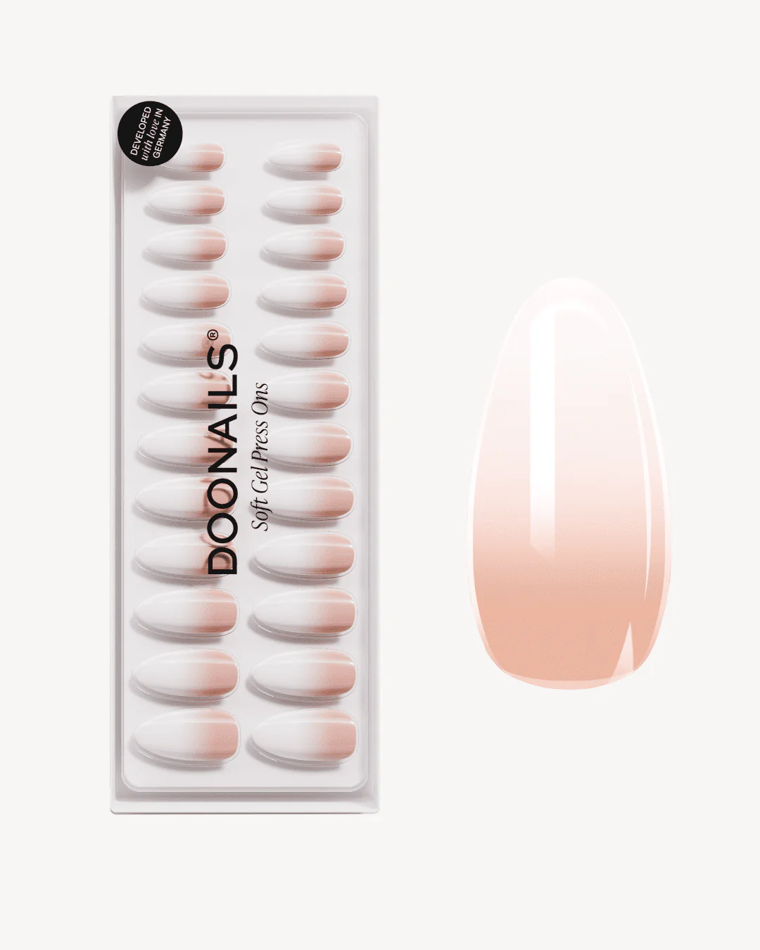 Babyboomer Medie Mandorla Press Ons in Soft Gel