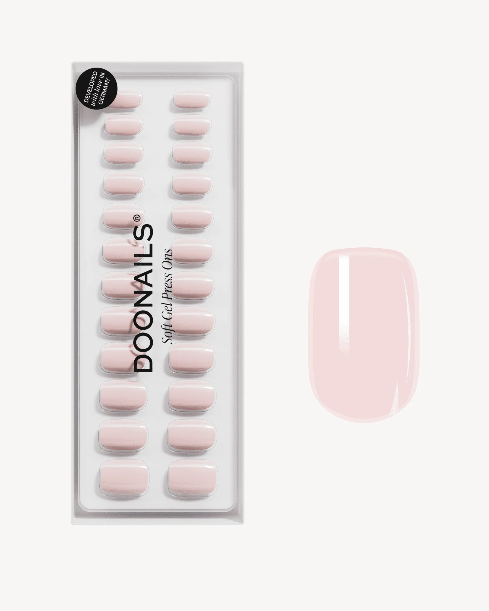 Ballerina Corte Quadrate Press Ons in Soft Gel