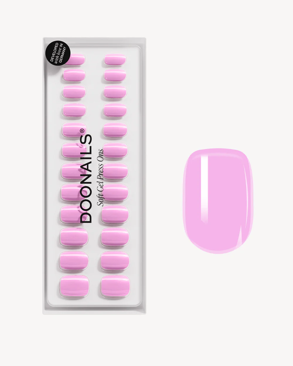 Barbie Girl Extra Corte Quadrate Press Ons in Soft Gel