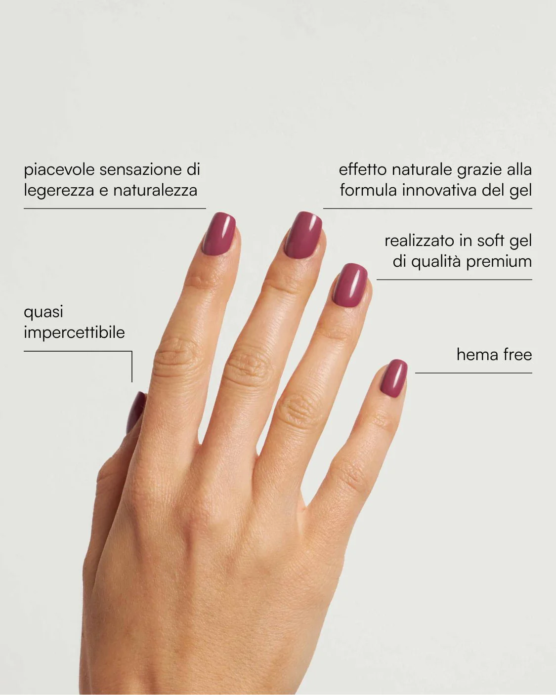 Bubblegum Corte Quadrate Press Ons in Soft Gel - Image 3