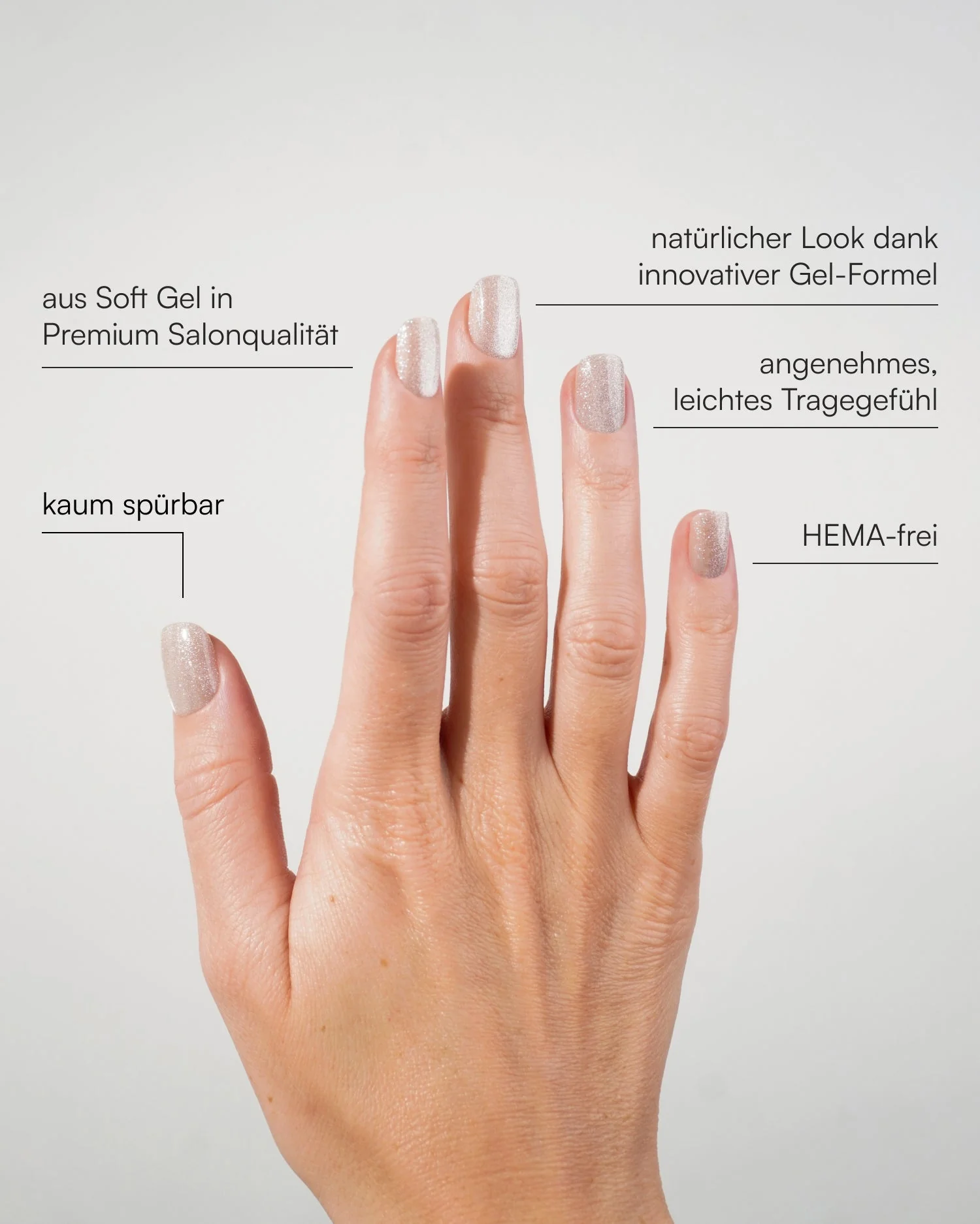 Champagne Cat Eye Extra Corte Quadrate Press Ons in Soft Gel - Image 3