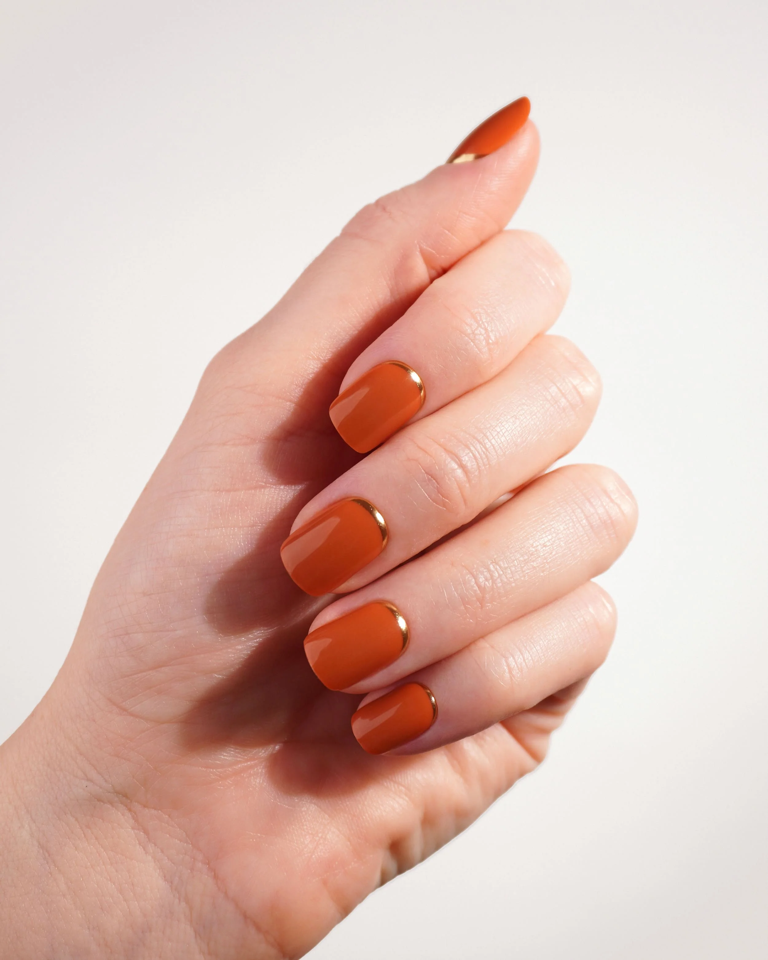 Cinnamon Extra Corte Quadrate Press Ons in Soft Gel - Image 2