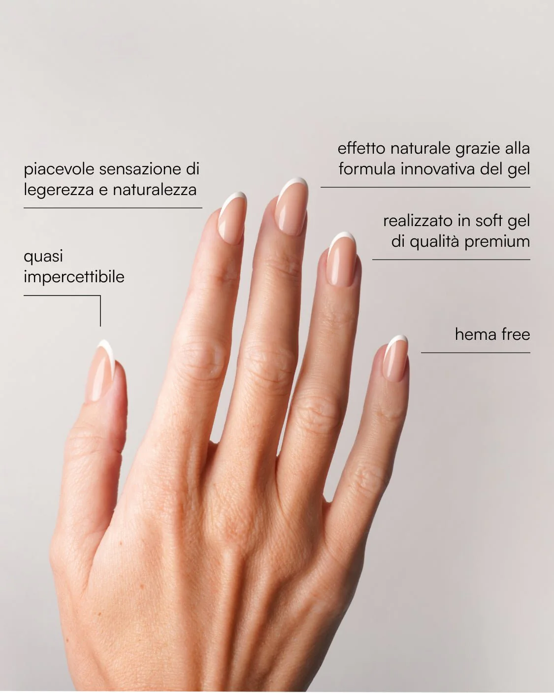 Classic French Medie Rotonde Press Ons in Soft Gel - Image 3