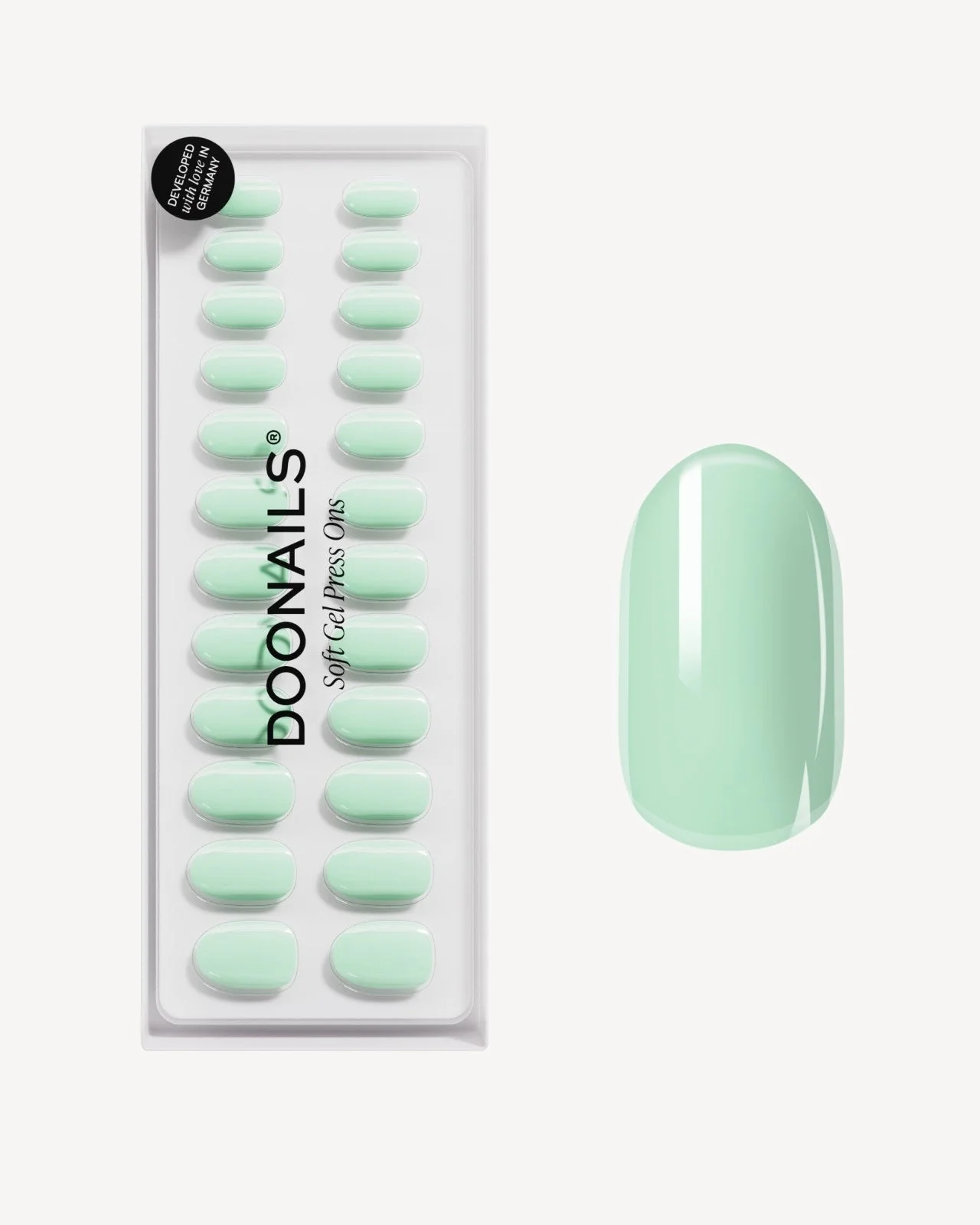 Cute Cucumber Medie Rotonde Press Ons in Soft Gel