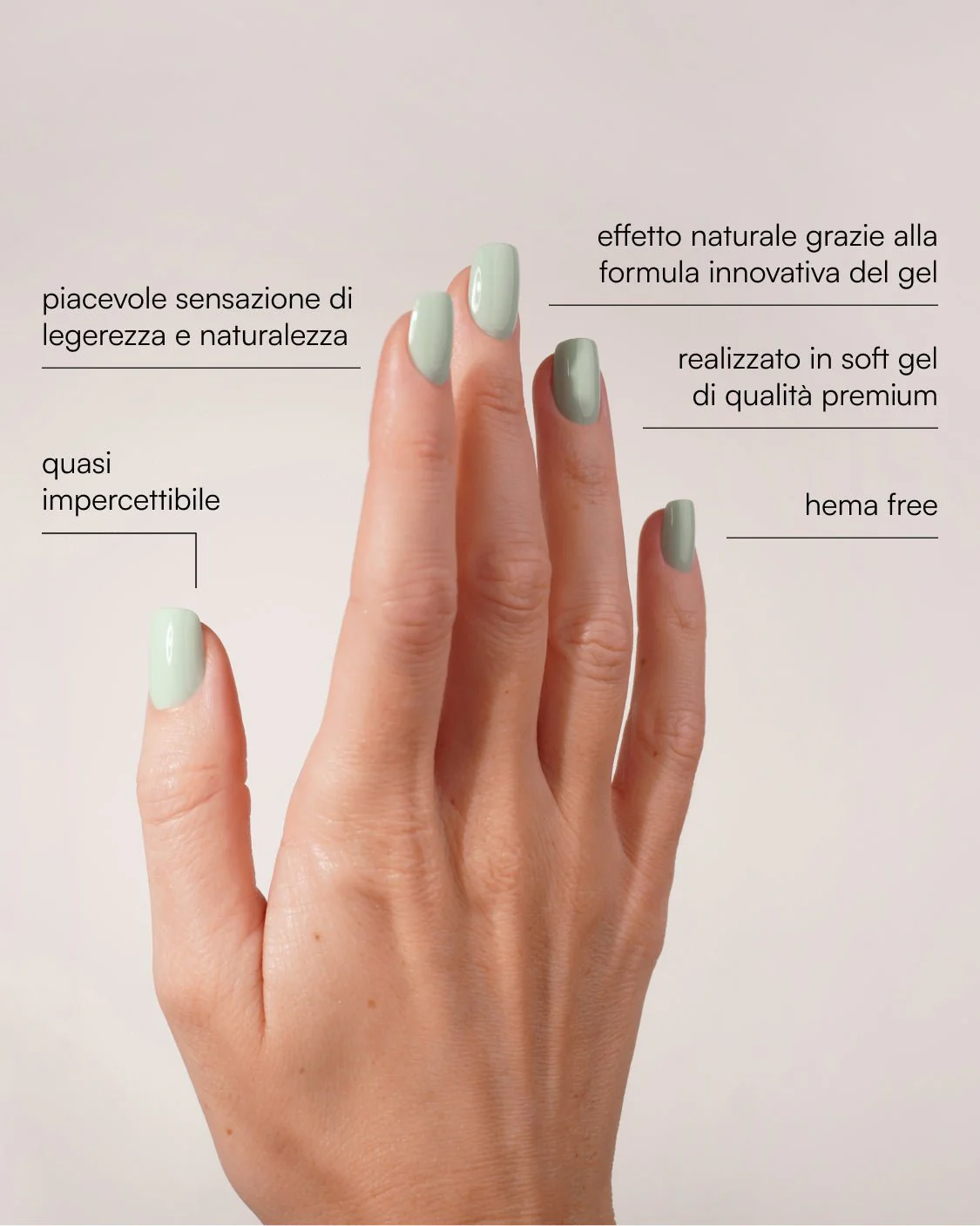 Cute Cucumber Corte Quadrate Press Ons in Soft Gel - Image 3