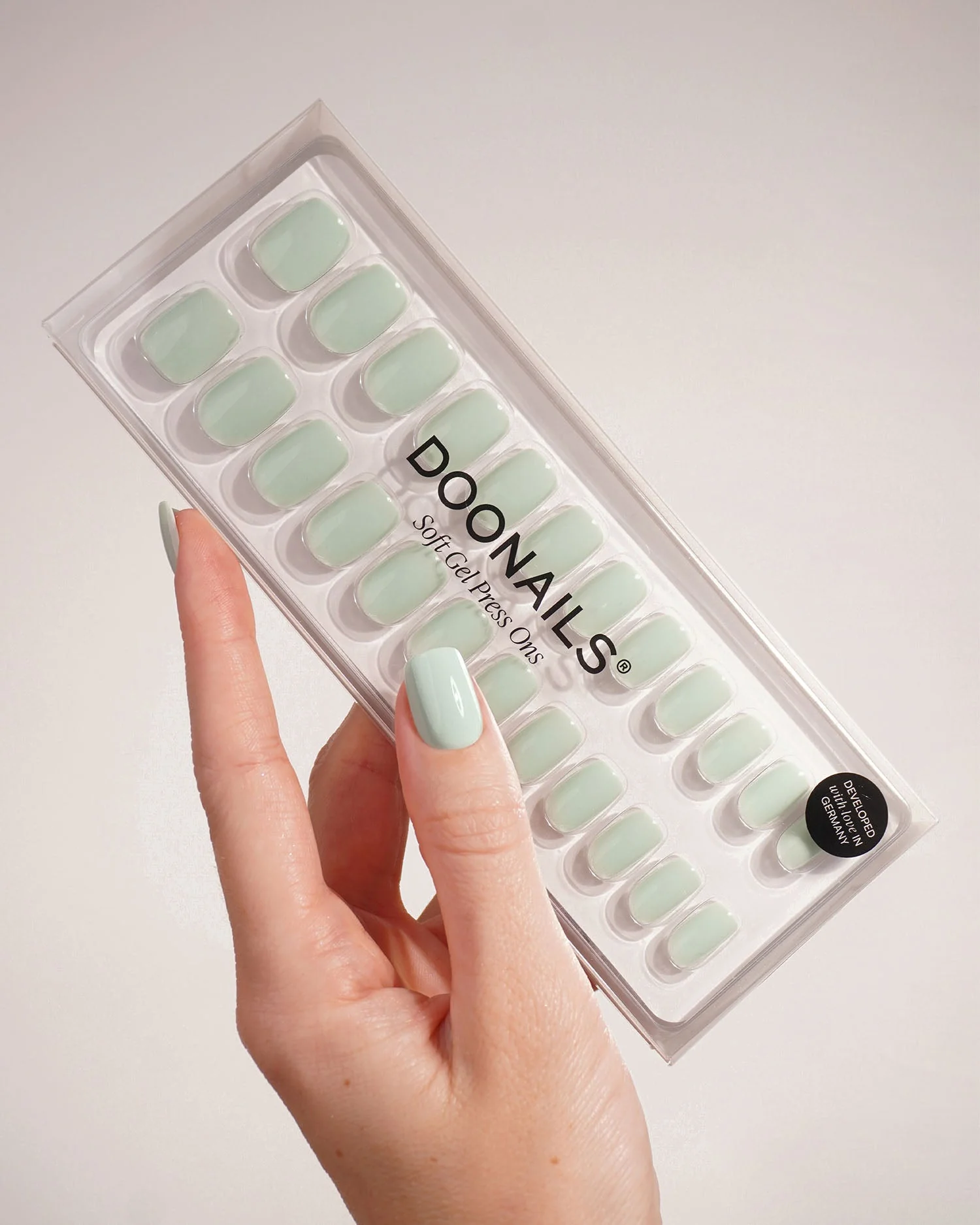 Cute Cucumber Corte Quadrate Press Ons in Soft Gel - Image 4