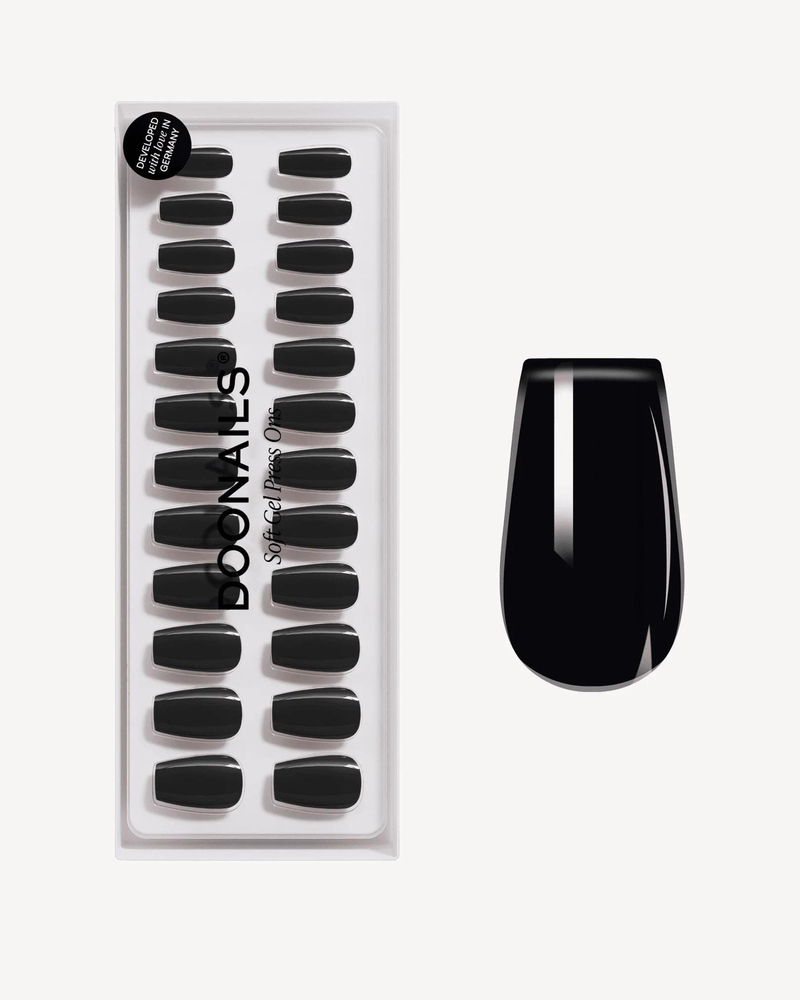 Dark Dream Corte Coffin Press Ons in Soft Gel