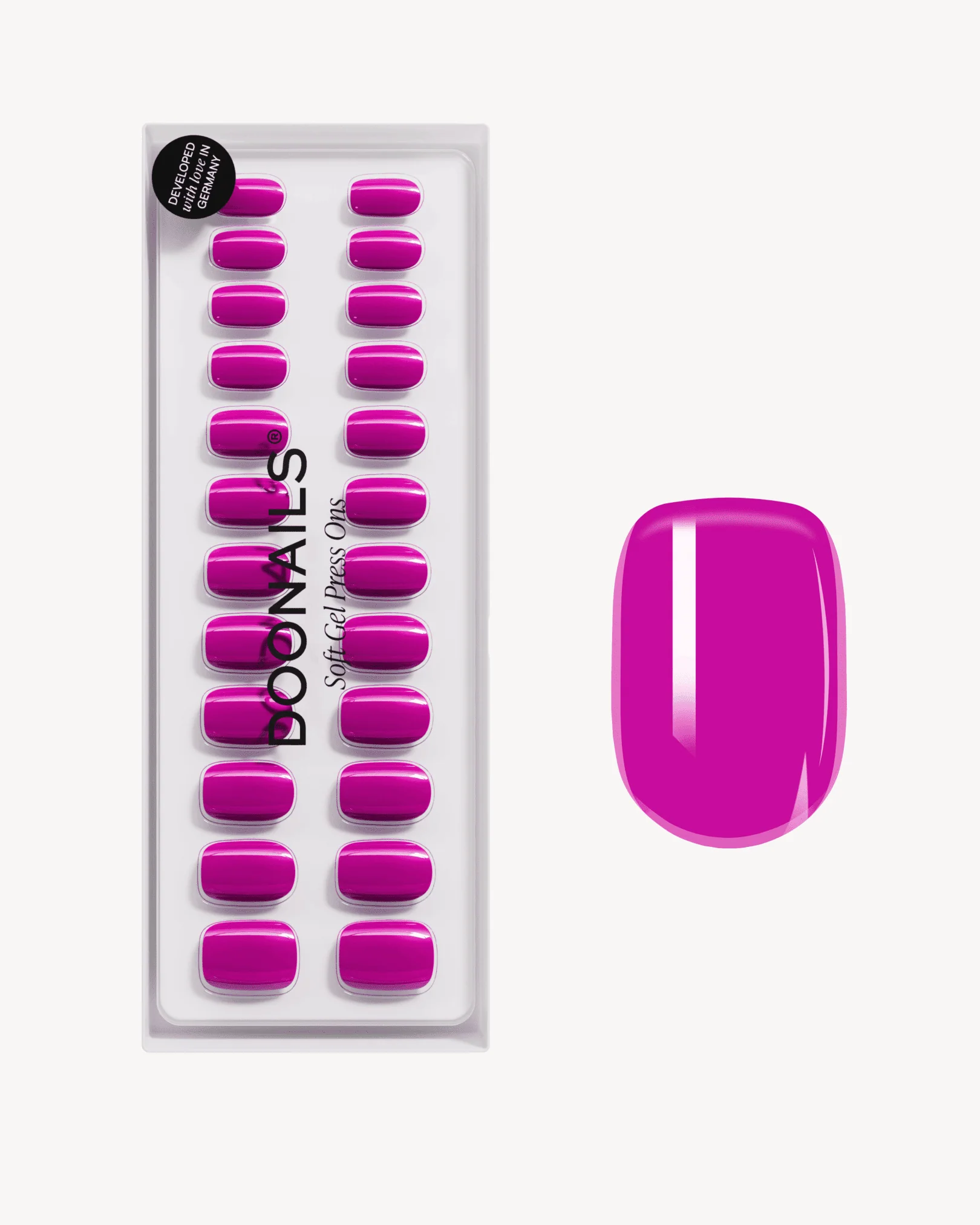 Dragonfruit Extra Corte Quadrate Press Ons in Soft Gel
