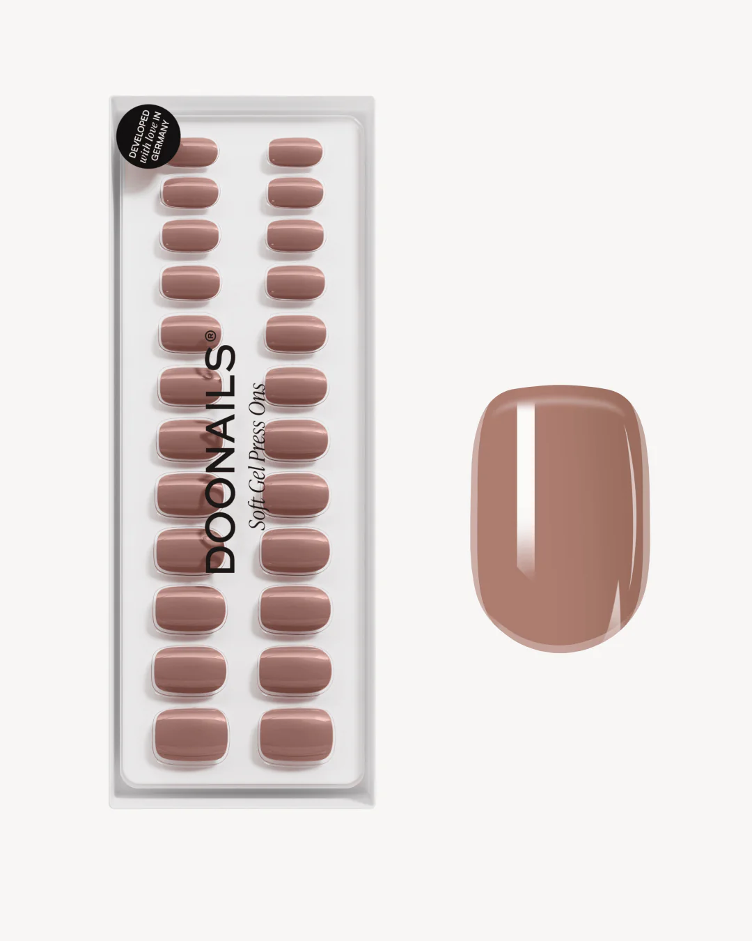 Espresso Extra Corte Quadrate Press Ons in Soft Gel