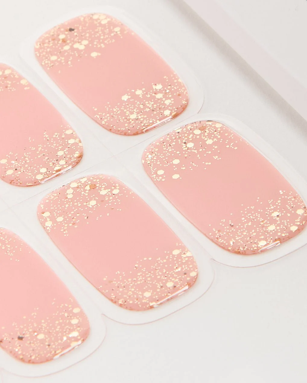 Gold Glitter Ombre Strisce in Gel - Image 4
