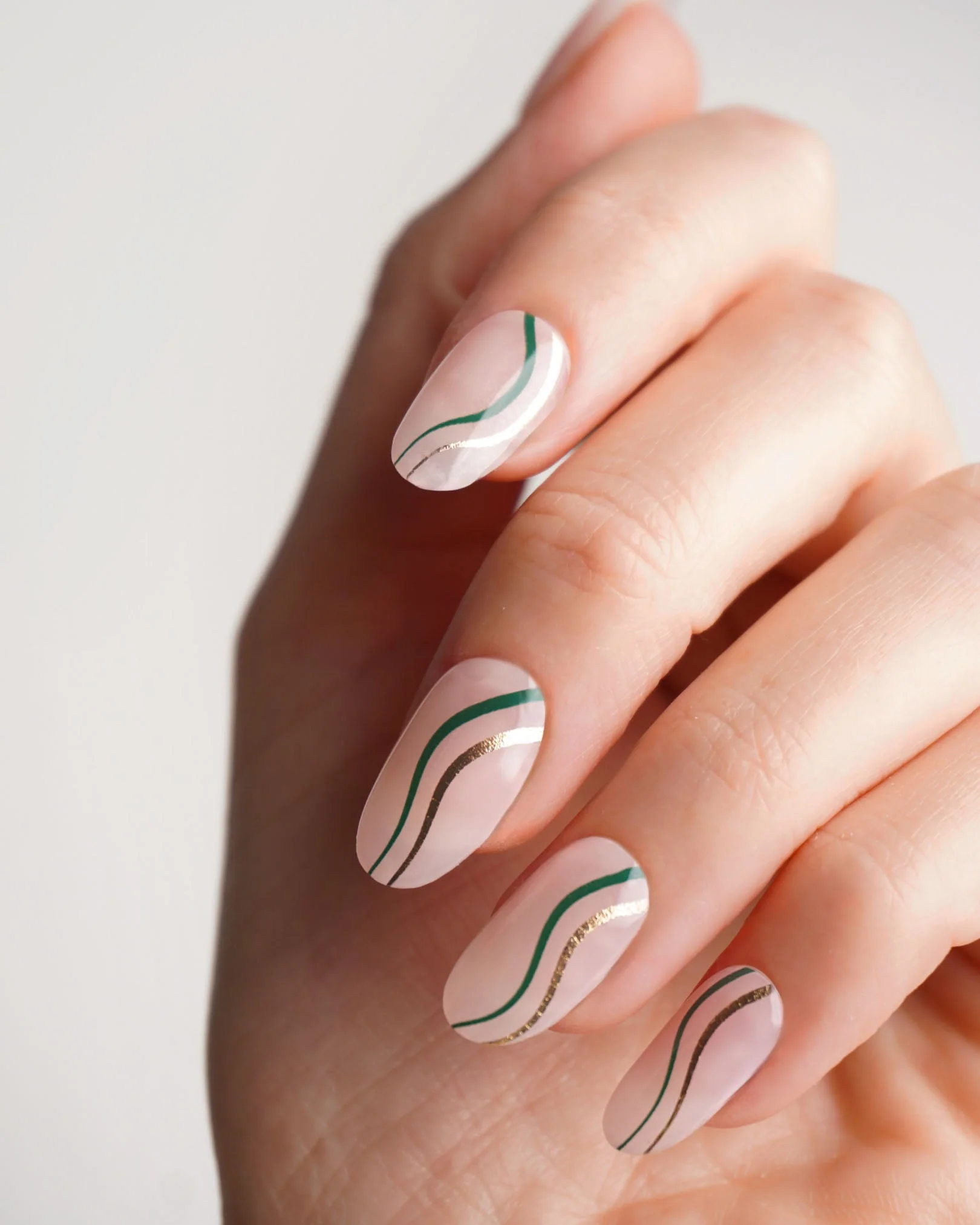 Gold Green Swirl Strisce in Gel - Image 2