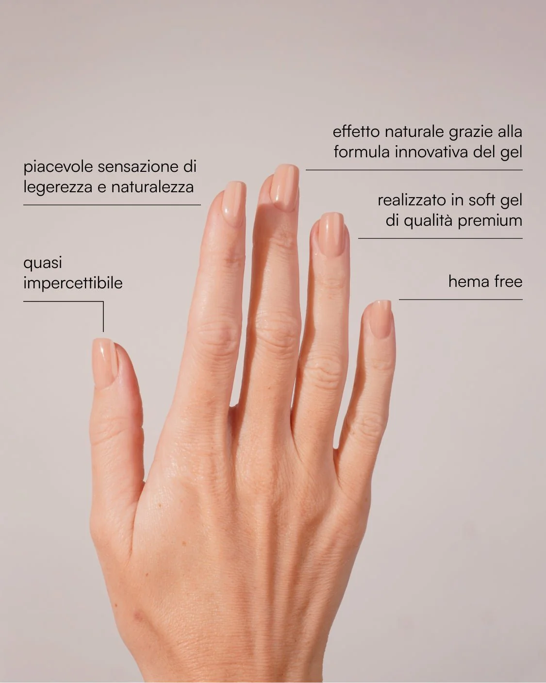 Latte Corte Quadrate Press Ons in Soft Gel - Image 3