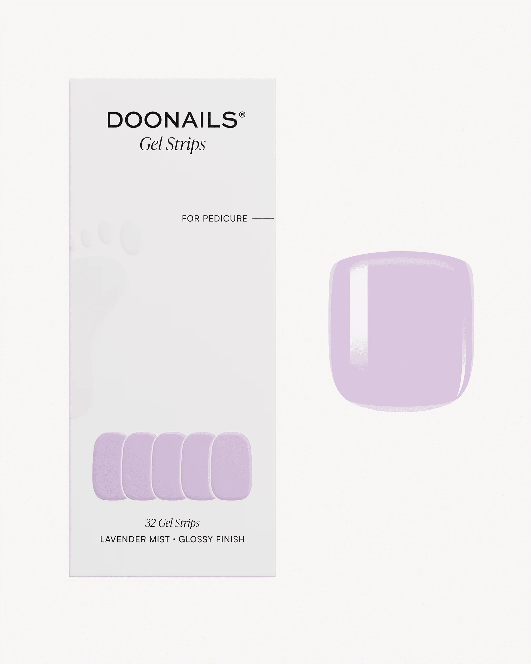 Lavender Mist Pedicure Strisce in Gel