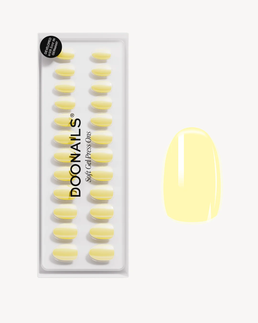 Lemon Sorbet Corte Rotonde Press Ons in Soft Gel