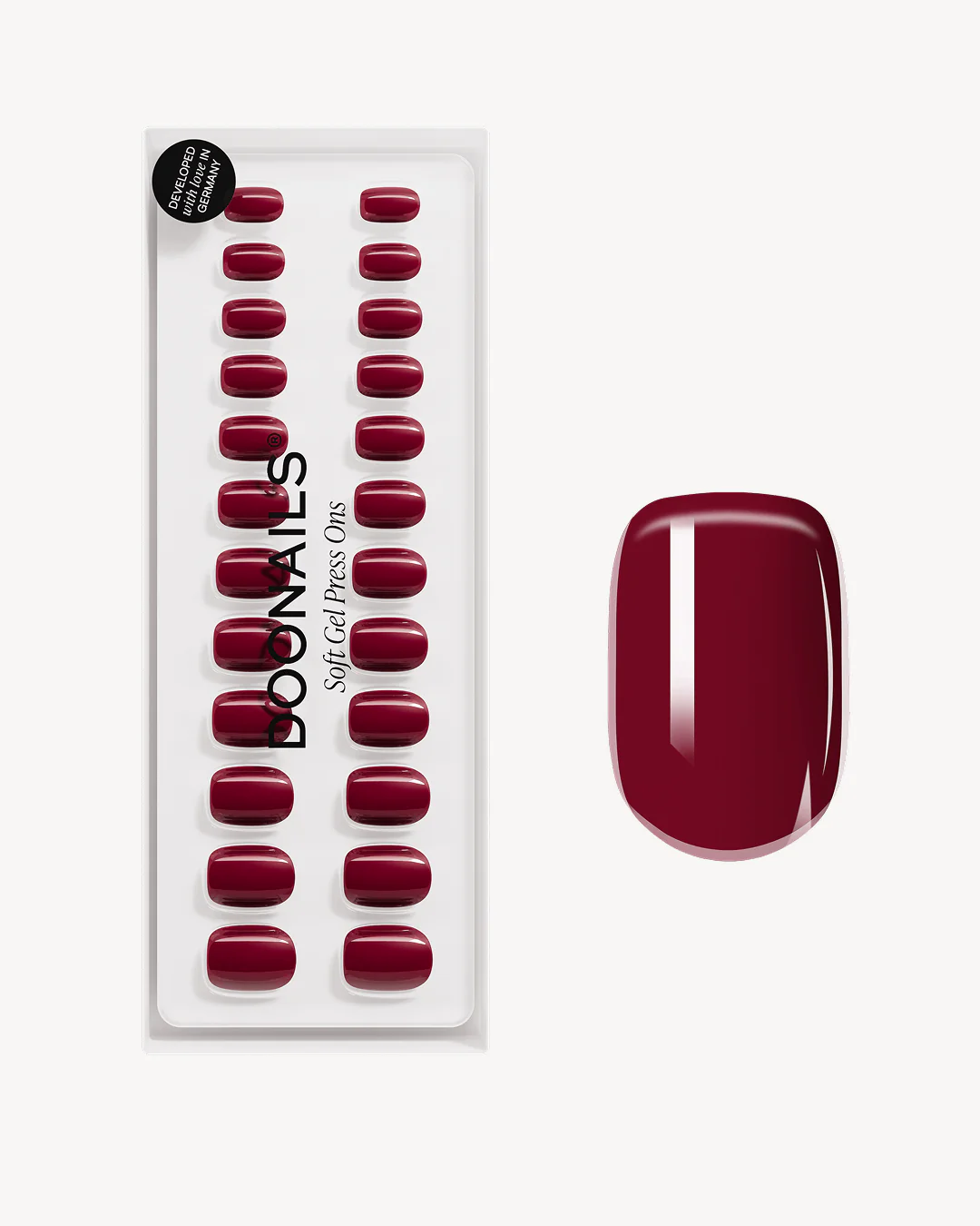 Love Paris Extra Corte Quadrate Press Ons in Soft Gel