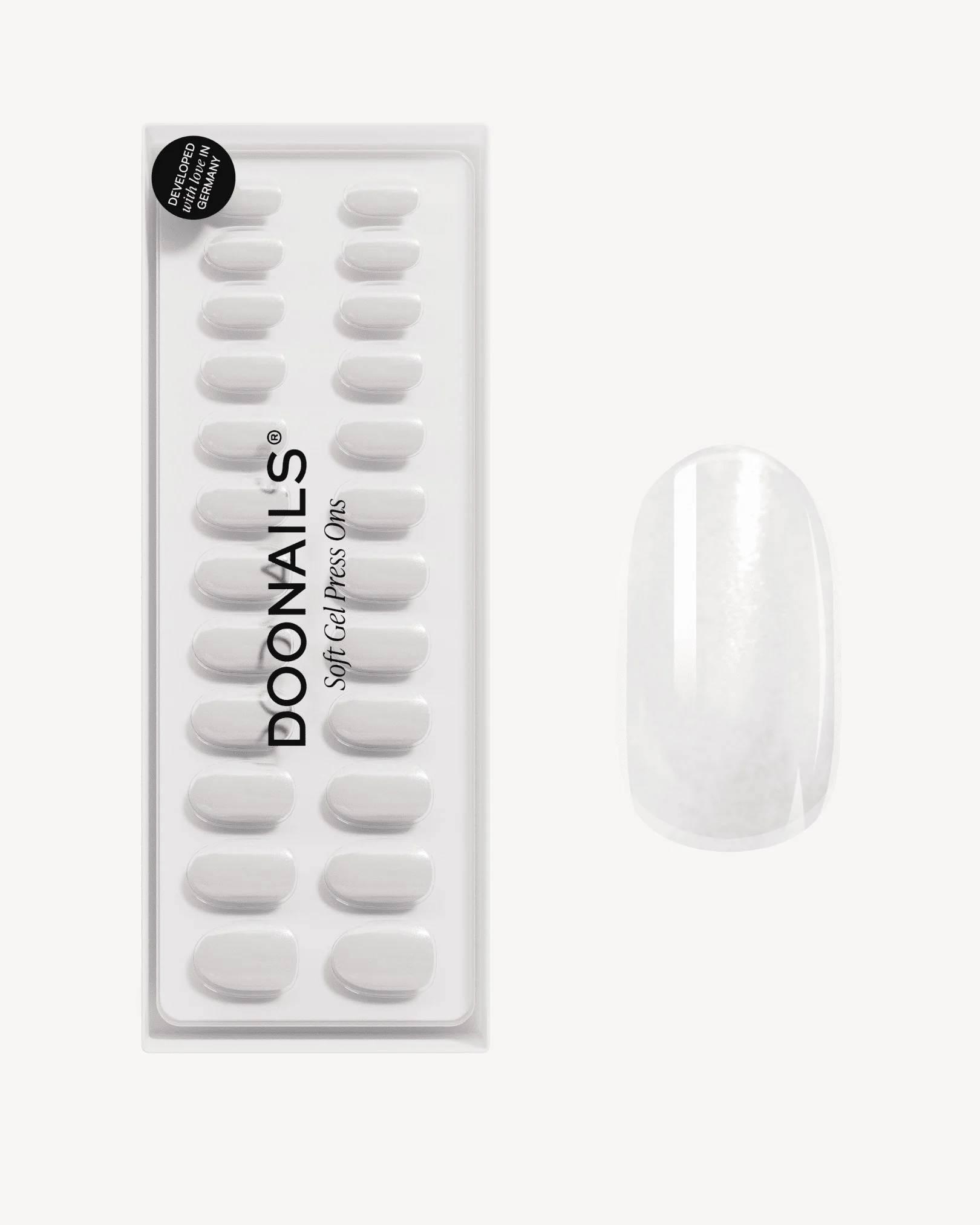 Milkshake Medie Rotonde Press Ons in Soft Gel