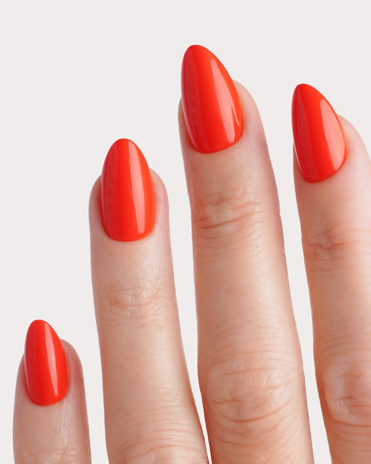 On Fire Corte Mandorla Press Ons in Soft Gel - Image 2