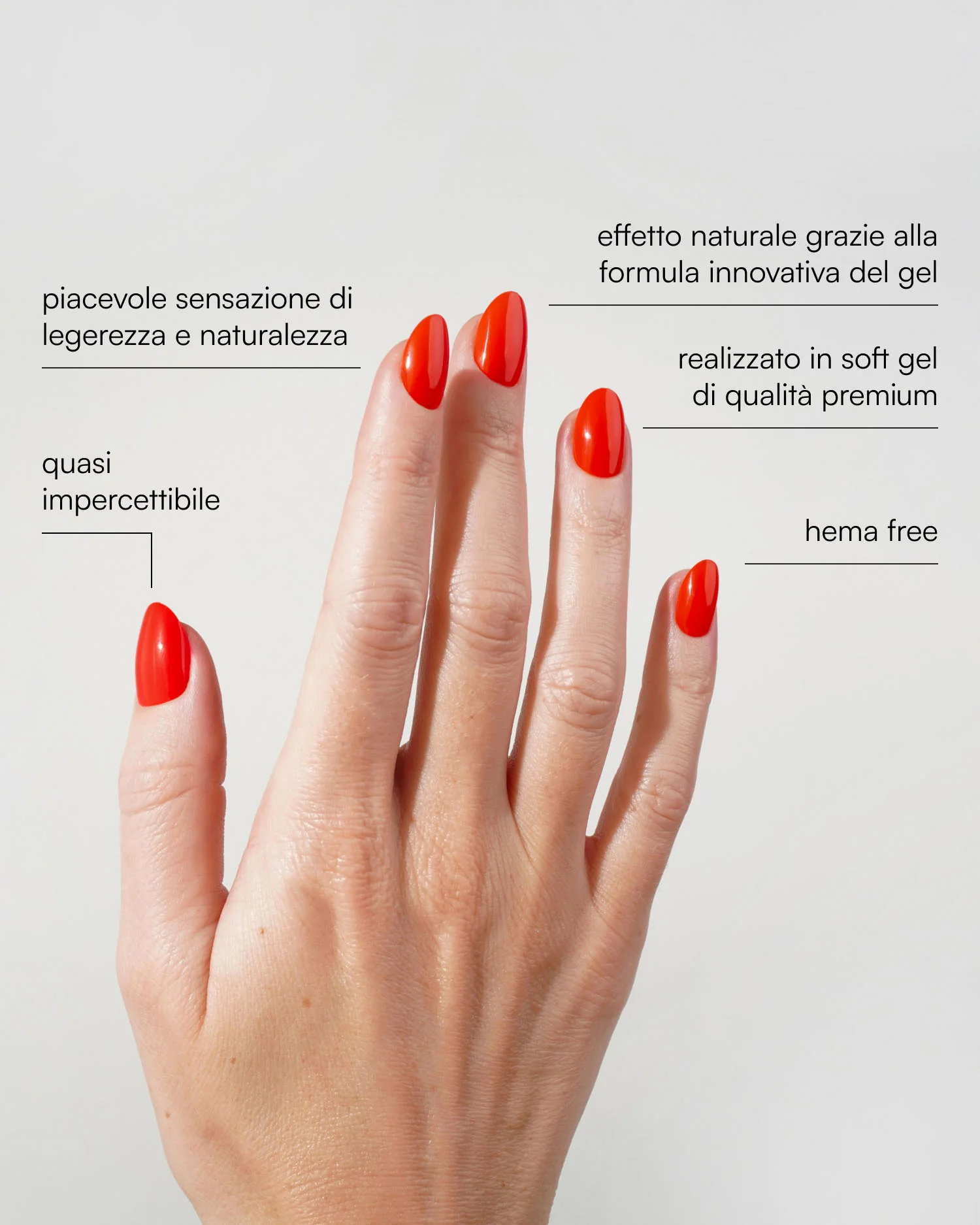 On Fire Corte Rotonde Press Ons in Soft Gel - Image 3