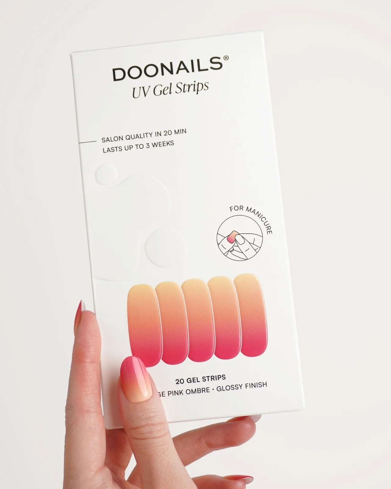 Orange Pink Ombre Strisce in Gel - Image 3