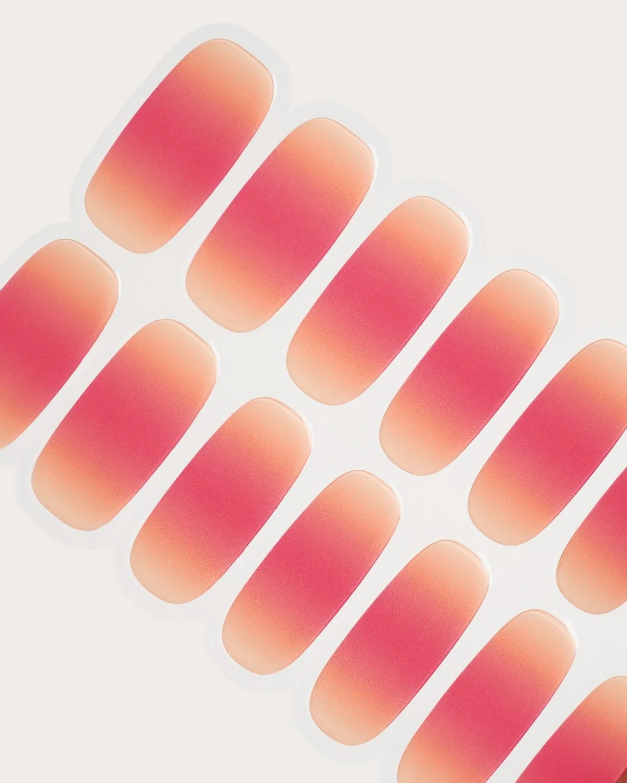 Orange Pink Ombre Strisce in Gel - Image 5