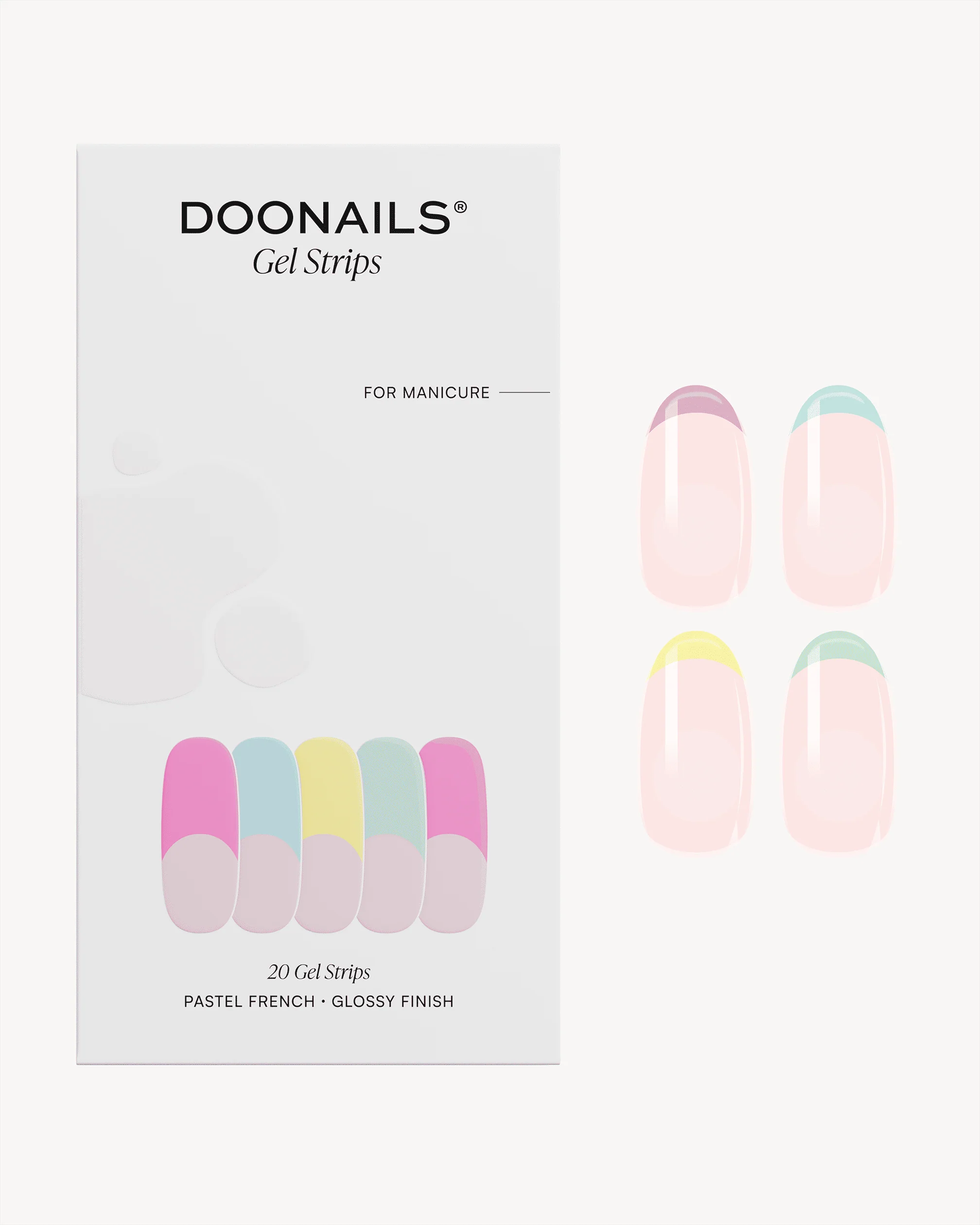 Pastel French Strisce in Gel
