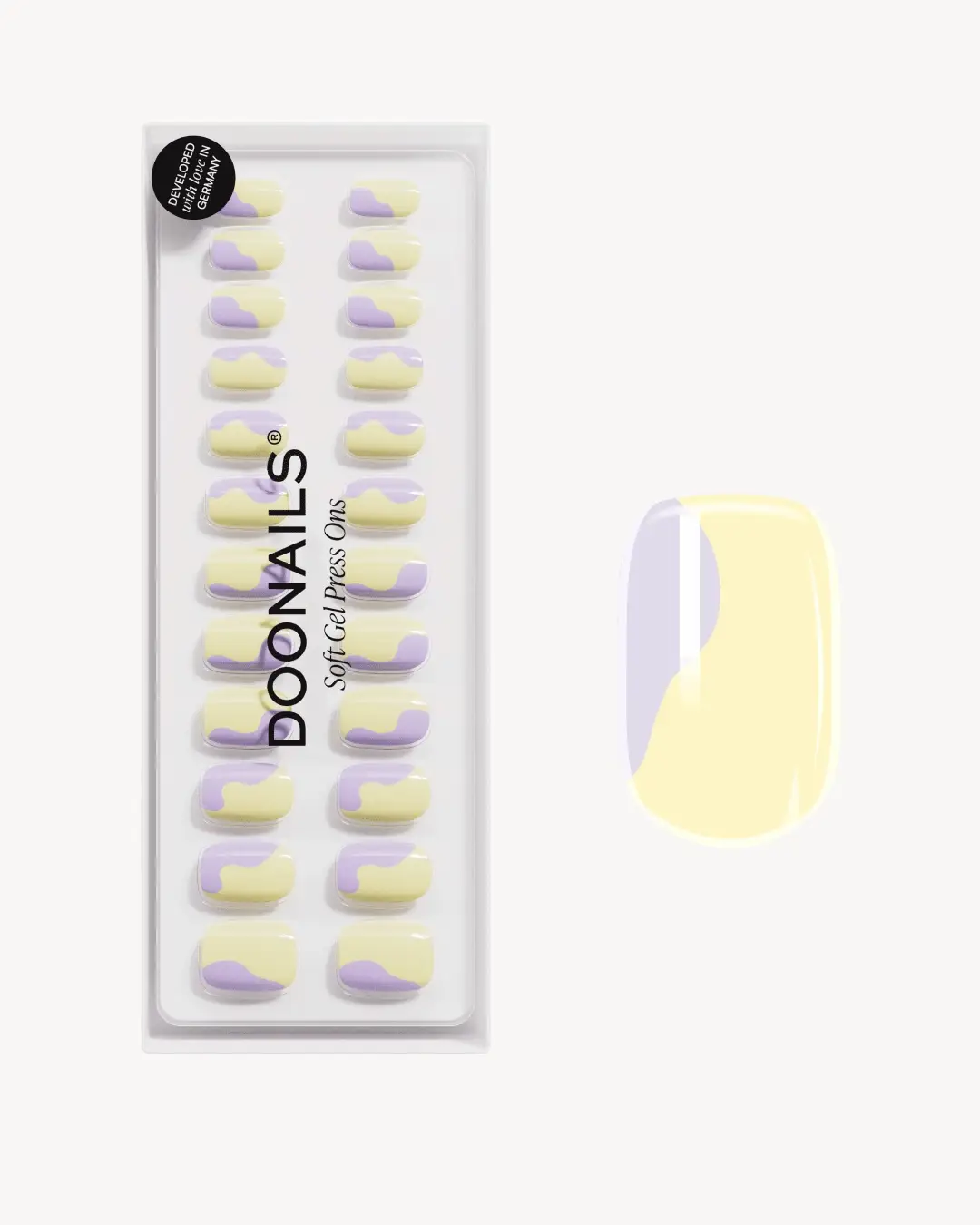 Edizione Limitata Pastel Pop Corte Quadrate Press Ons in Soft Gel