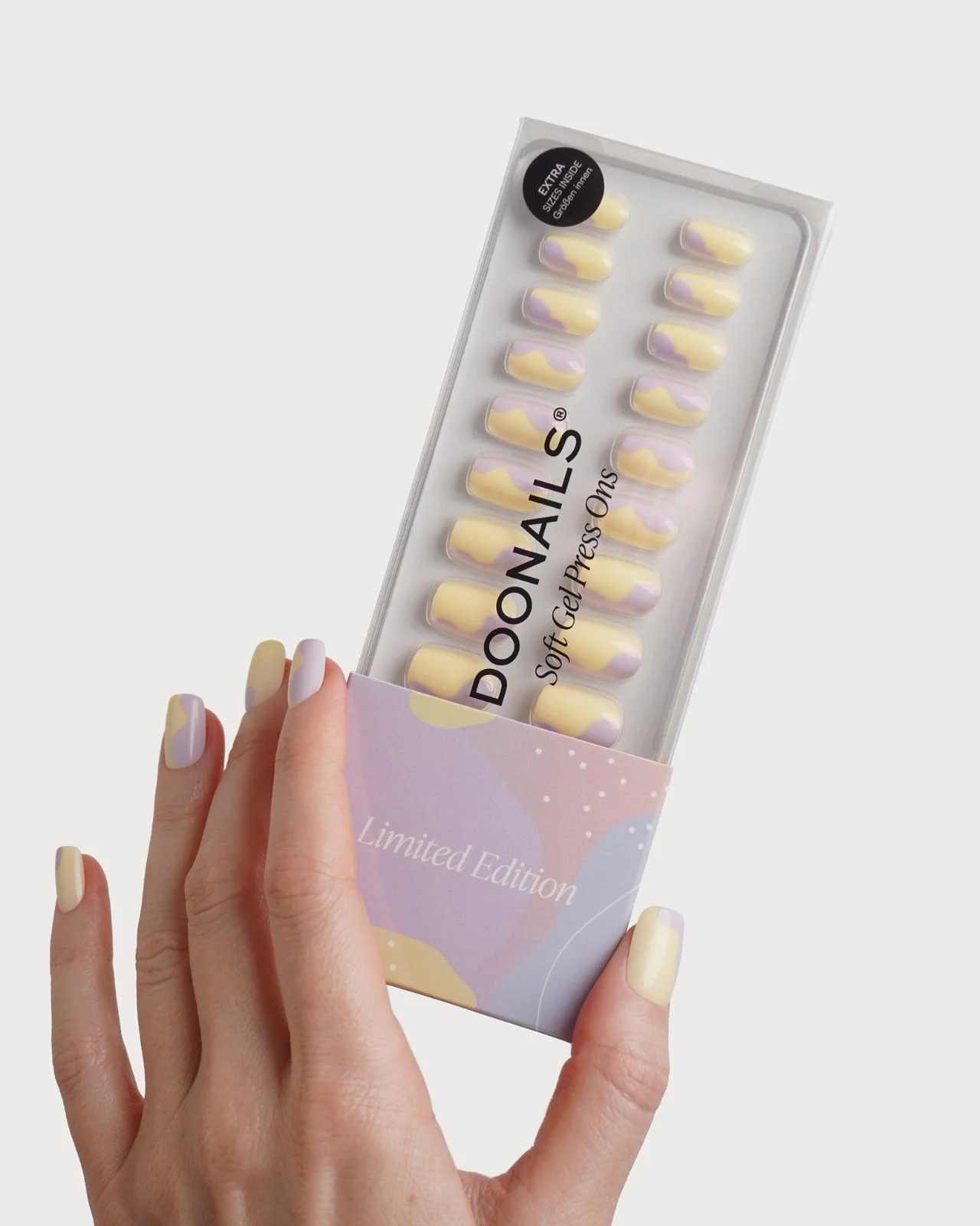 Edizione Limitata Pastel Pop Corte Quadrate Press Ons in Soft Gel - Image 3