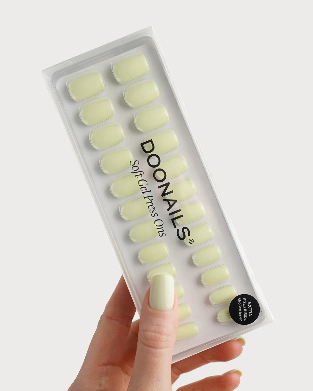 Pistachio Corte Quadrate Press Ons in Soft Gel - Image 3
