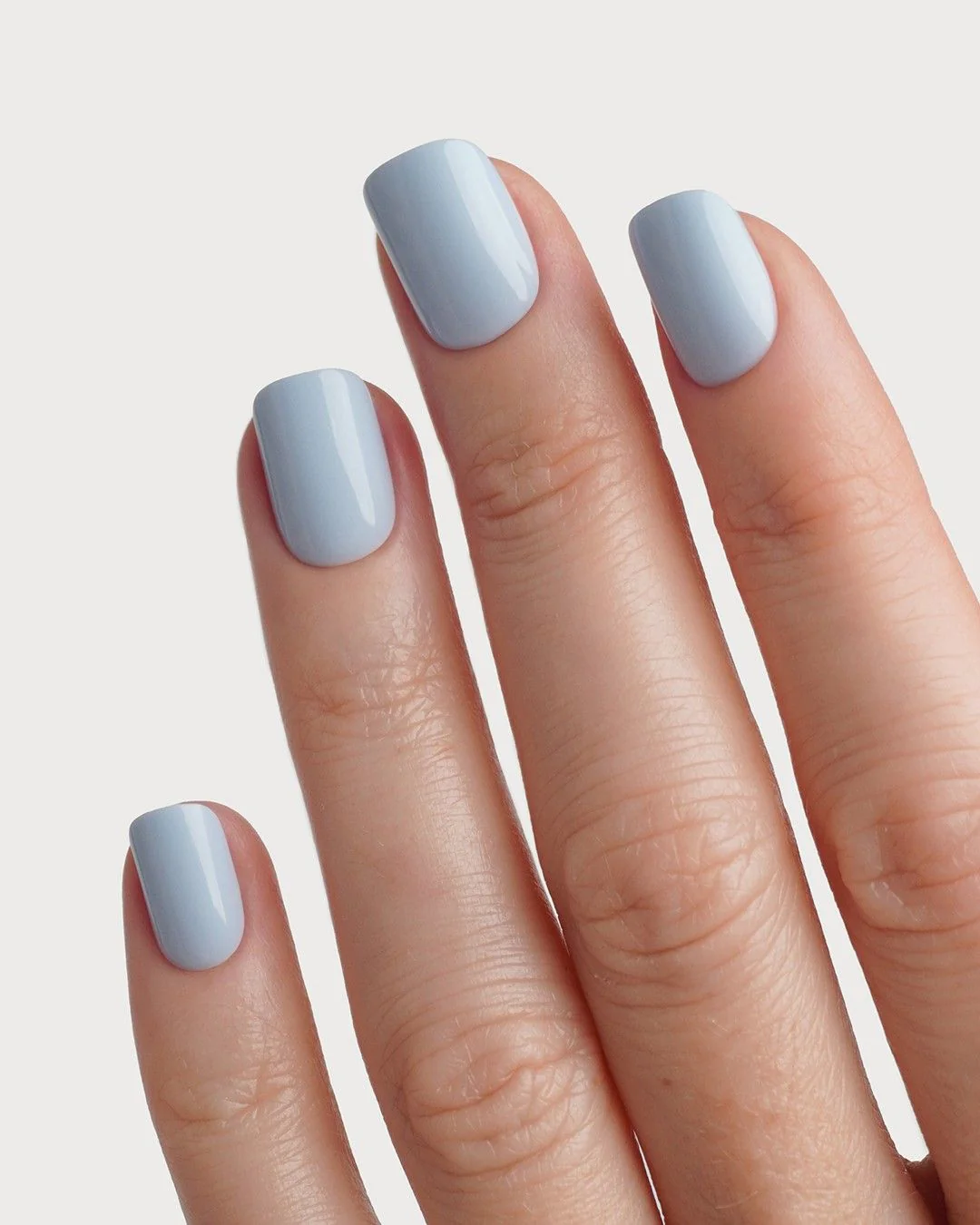 Powder Blue Extra Corte Quadrate Press Ons in Soft Gel - Image 2