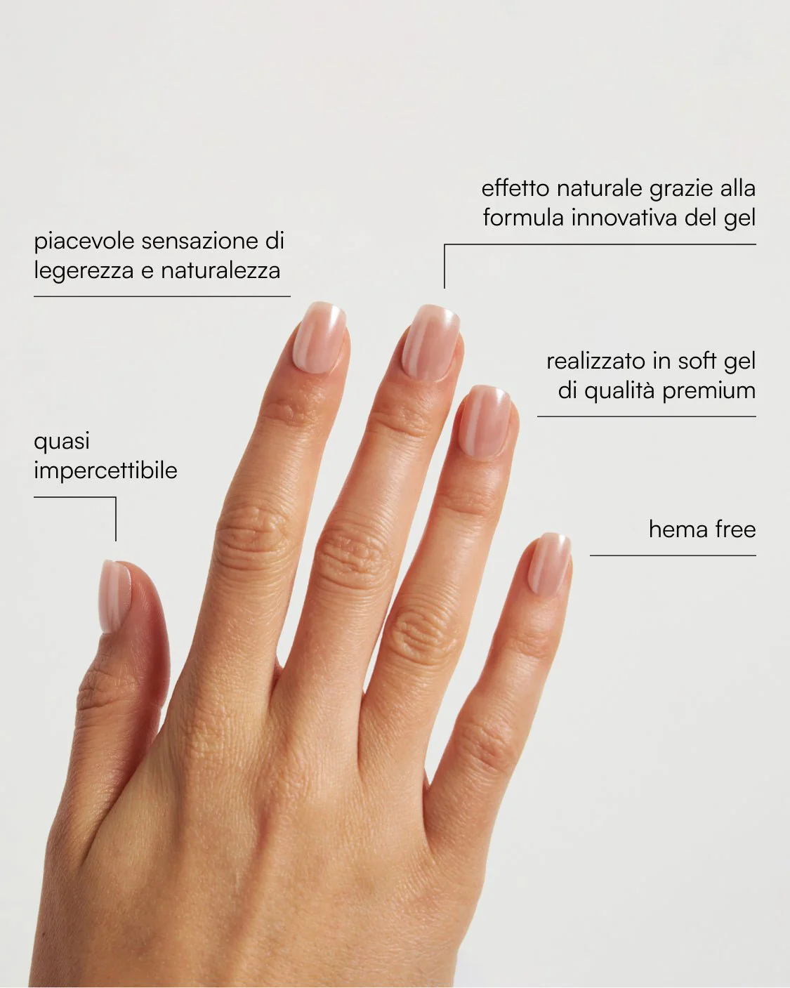 Prosecco Corte Quadrate Press Ons in Soft Gel - Image 3