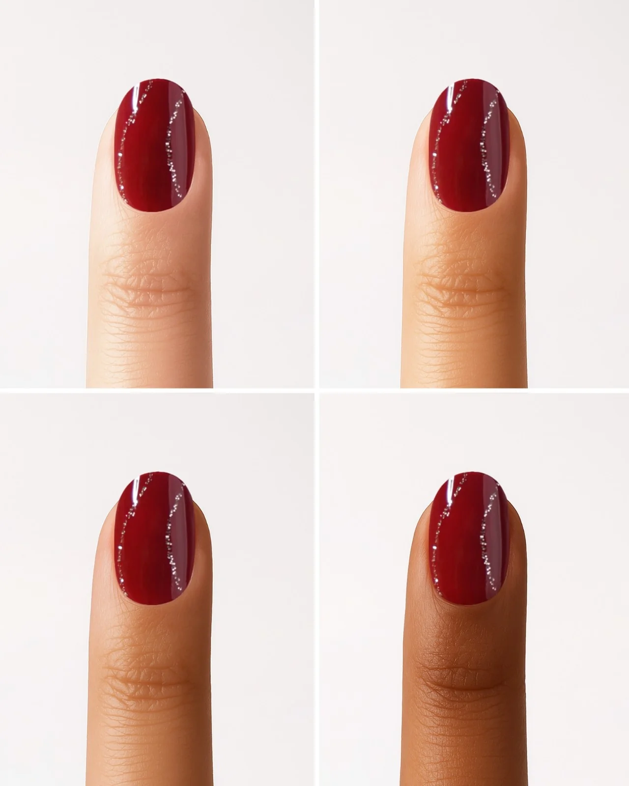 Red Glitter Swirl Strisce in Gel - Image 5
