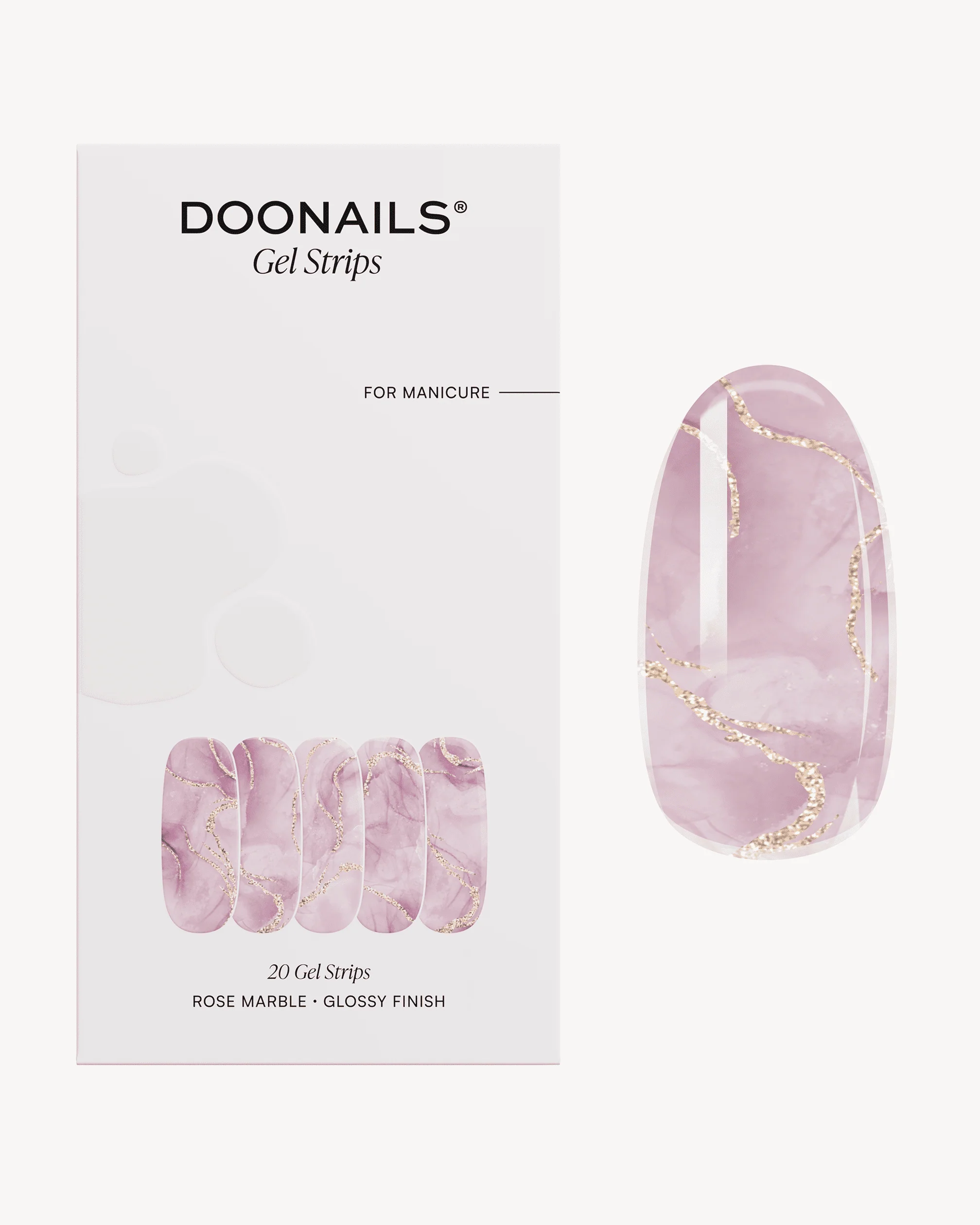 Rose Marble Strisce in Gel