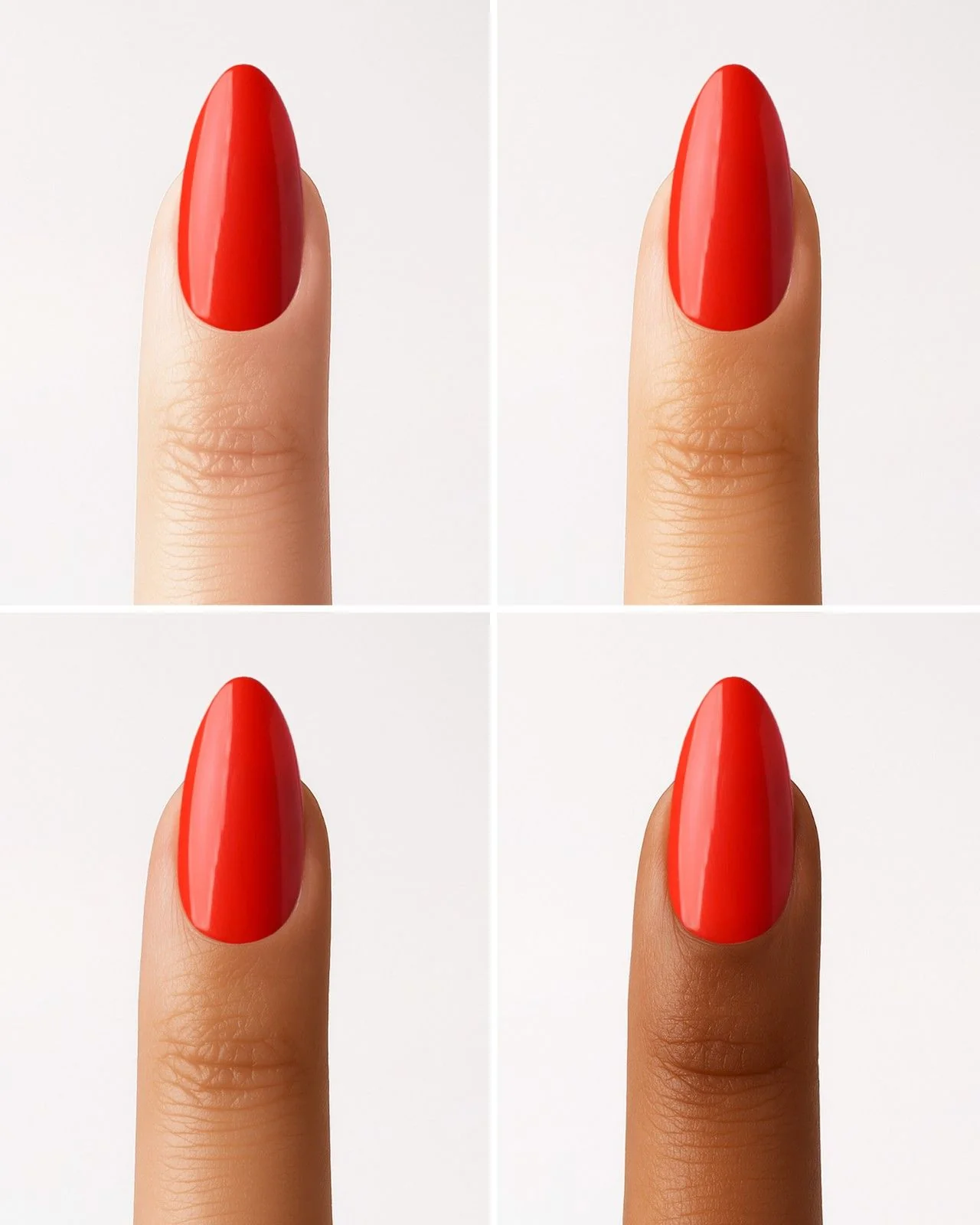 Rose Red Medie Mandorla Press Ons in Soft Gel - Image 6