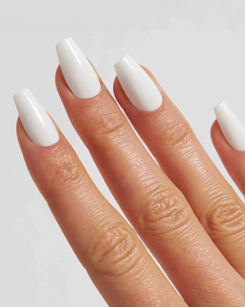 Snow White Corte Coffin Press Ons in Soft Gel - Image 2