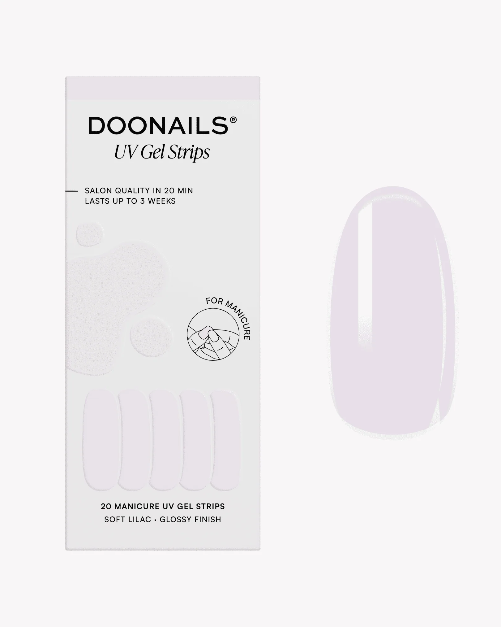 Soft Lilac Strisce in Gel