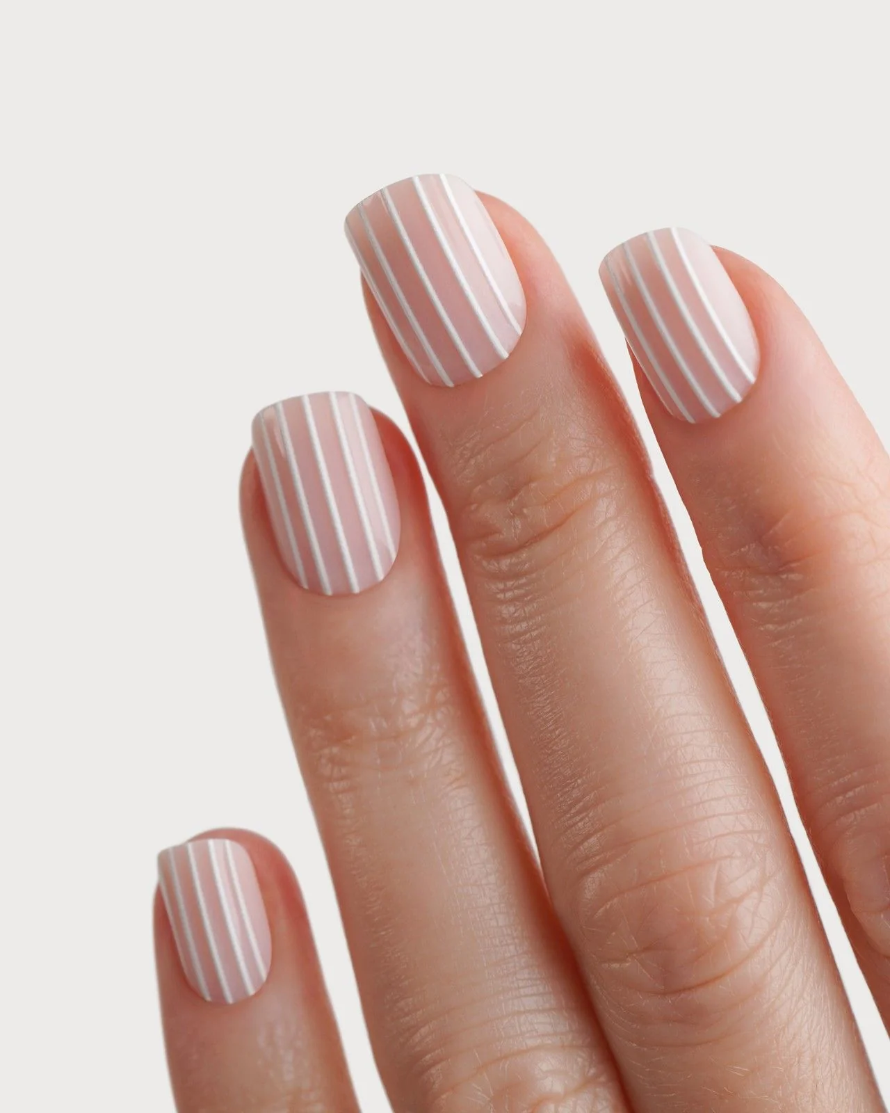 Edizione Limitata Strawberry Stripes Extra Corte Quadrate Press Ons in Soft Gel - Image 2
