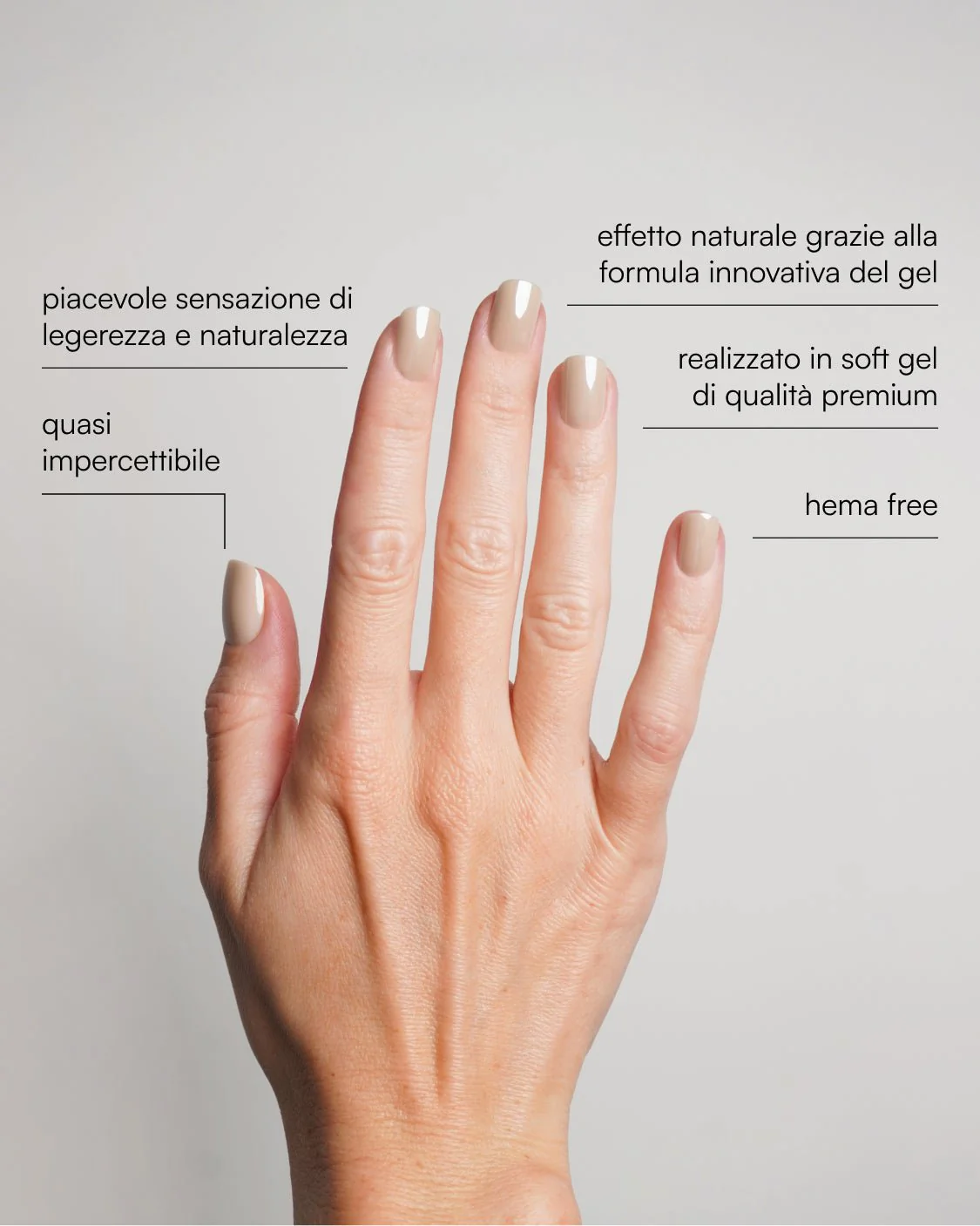 Toffee Extra Corte Quadrate Press Ons in Soft Gel - Image 4