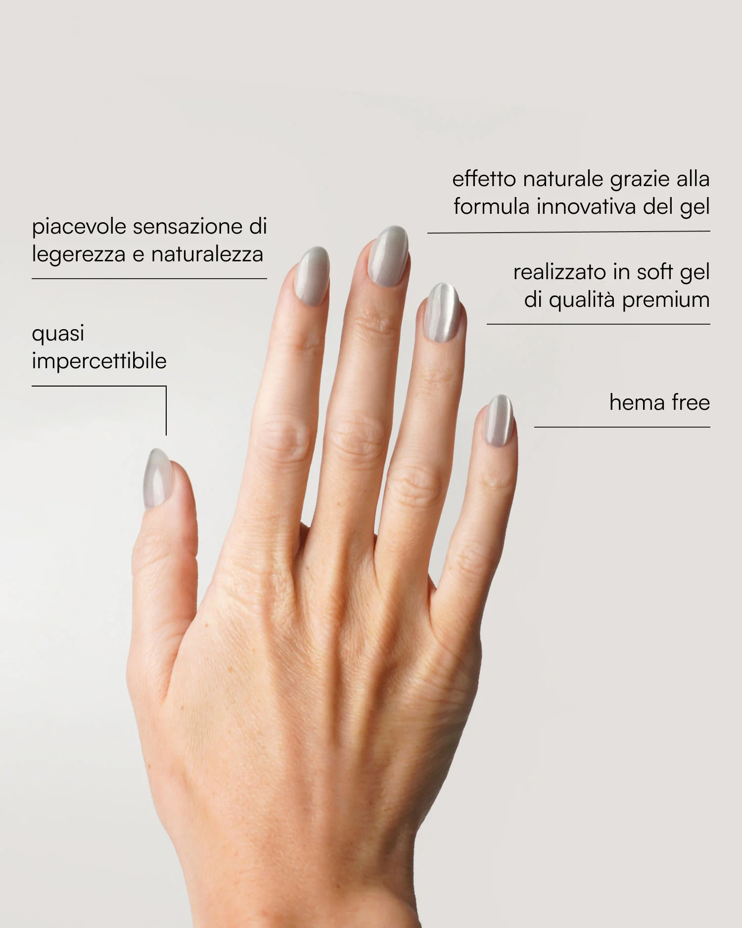 White Cat Eye Corte Rotonde Press Ons in Soft Gel - Image 3